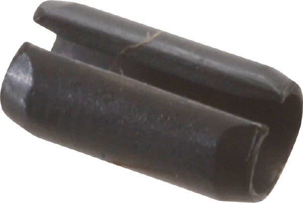 Value Collection - 4mm Diam x 8mm Long Slotted Spring Pin - Grade 1070-1080 Steel, Plain Finish - Exact Tooling