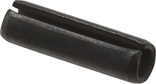 Value Collection - 4mm Diam x 14mm Long Slotted Spring Pin - Grade 1070-1080 Steel, Plain Finish - Exact Tooling