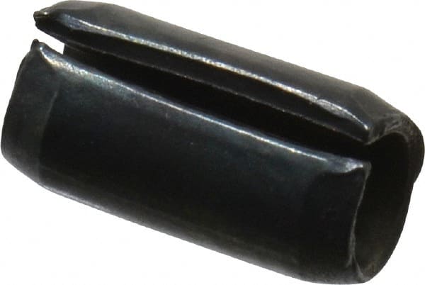 Value Collection - 5mm Diam x 10mm Long Slotted Spring Pin - Grade 1070-1080 Steel, Plain Finish - Exact Tooling