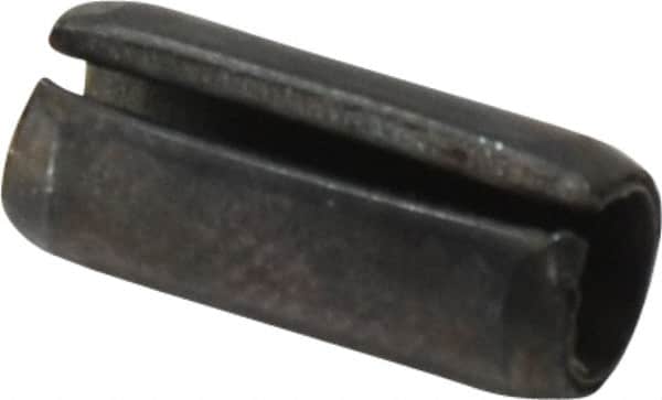 Value Collection - 5mm Diam x 12mm Long Slotted Spring Pin - Grade 1070-1080 Steel, Plain Finish - Exact Tooling