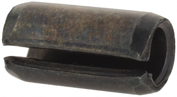 Value Collection - 8mm Diam x 16mm Long Slotted Spring Pin - Grade 1070-1080 Steel, Plain Finish - Exact Tooling