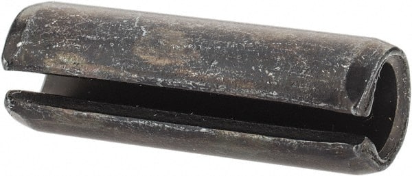 Value Collection - 8mm Diam x 24mm Long Slotted Spring Pin - Grade 1070-1080 Steel, Plain Finish - Exact Tooling