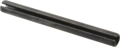 Value Collection - 8mm Diam x 80mm Long Slotted Spring Pin - Grade 1070-1080 Steel, Plain Finish - Exact Tooling