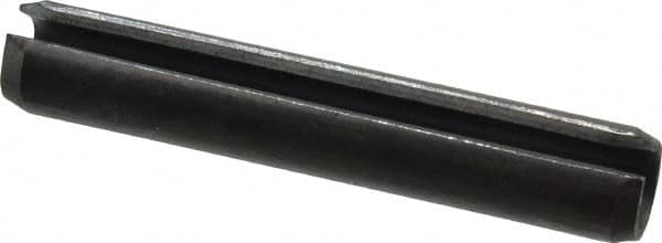 Value Collection - 10mm Diam x 60mm Long Slotted Spring Pin - Grade 1070-1080 Steel, Plain Finish - Exact Tooling