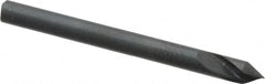 M.A. Ford - 1/8" Head Diam, 1/8" Shank Diam, 1 Flute 60° High Speed Steel Countersink - Bright Finish, 1-1/2" OAL, 0.03" Nose Diam, Single End, Straight Shank, Right Hand Cut - Exact Tooling