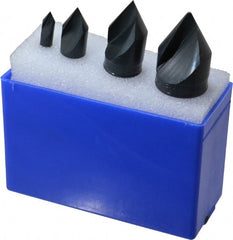 M.A. Ford - 4 Piece, 1/4 to 1" Head Diam, 60° Included Angle, Single End Countersink Set - Exact Tooling