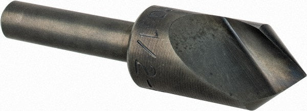 M.A. Ford - 1/2" Head Diam, 1/4" Shank Diam, 1 Flute 82° High Speed Steel Countersink - Exact Tooling