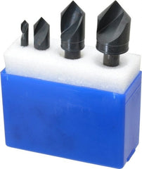M.A. Ford - 4 Piece, 1/4 to 1" Head Diam, 82° Included Angle, Single End Countersink Set - Exact Tooling