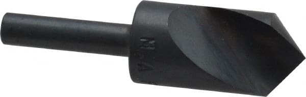 M.A. Ford - 5/8" Head Diam, 1/4" Shank Diam, 1 Flute 100° High Speed Steel Countersink - Bright Finish, 2-1/4" OAL, 0.06" Nose Diam, Single End, Straight Shank, Right Hand Cut - Exact Tooling
