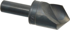 M.A. Ford - 1" Head Diam, 1/2" Shank Diam, 1 Flute 100° High Speed Steel Countersink - Bright Finish, 2-3/4" OAL, 0.12" Nose Diam, Single End, Straight Shank, Right Hand Cut - Exact Tooling