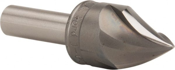 M.A. Ford - 1" Head Diam, 1/2" Shank Diam, 3 Flute 60° High Speed Steel Countersink - Exact Tooling