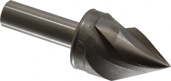M.A. Ford - 1-1/8" Head Diam, 1/2" Shank Diam, 3 Flute 60° High Speed Steel Countersink - Exact Tooling