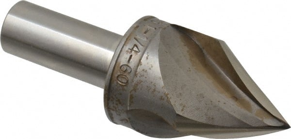 M.A. Ford - 1-1/4" Head Diam, 5/8" Shank Diam, 3 Flute 60° High Speed Steel Countersink - Exact Tooling