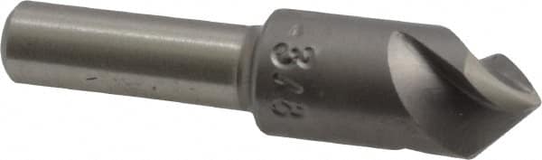 M.A. Ford - 3/8" Head Diam, 1/4" Shank Diam, 3 Flute 82° High Speed Steel Countersink - Exact Tooling