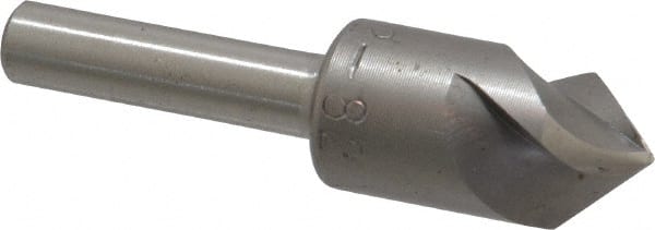 M.A. Ford - 1/2" Head Diam, 1/4" Shank Diam, 3 Flute 82° High Speed Steel Countersink - Exact Tooling