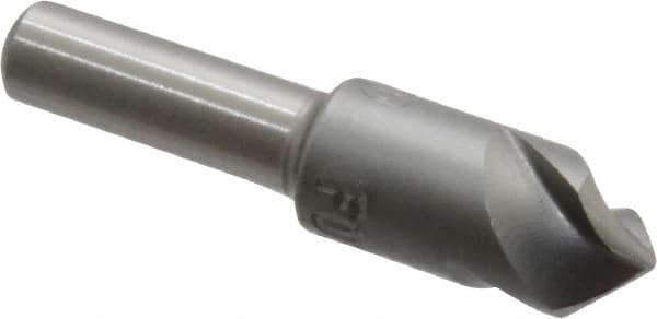 M.A. Ford - 3/8" Head Diam, 1/4" Shank Diam, 3 Flute 90° High Speed Steel Countersink - Exact Tooling
