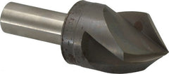 M.A. Ford - 1-1/8" Head Diam, 1/2" Shank Diam, 3 Flute 90° High Speed Steel Countersink - Bright Finish, 3-1/4" OAL, 0.34" Nose Diam, Single End, Straight Shank, Right Hand Cut - Exact Tooling