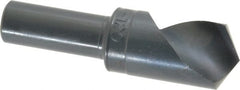 M.A. Ford - 3/4" Head Diam, 1/2" Shank Diam, 1 Flute 120° High Speed Steel Countersink - Bright Finish, 2-3/4" OAL, 0.12" Nose Diam, Single End, Straight Shank, Right Hand Cut - Exact Tooling