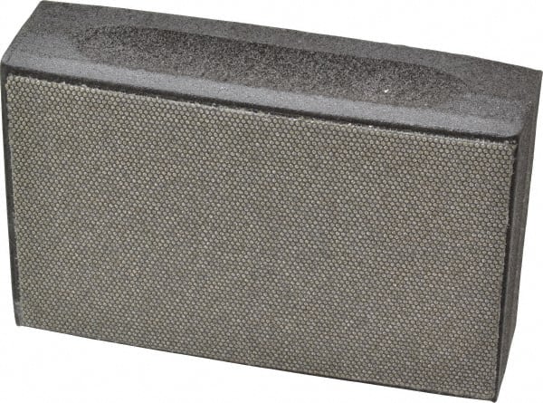 3M - Fine Grade, 125 Grit, Diamond Hand Pad - Black, 2-1/4" Wide x 3-3/4" Long, Coated - Exact Tooling