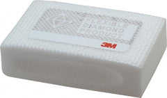 3M - Extra Fine Grade, 20 Grit, Diamond Hand Pad - White, 2-1/4" Wide x 3-3/4" Long, Coated - Exact Tooling