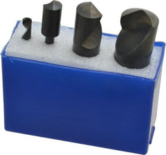 M.A. Ford - 4 Piece, 1/4 to 1" Head Diam, 120° Included Angle, Single End Countersink Set - Exact Tooling