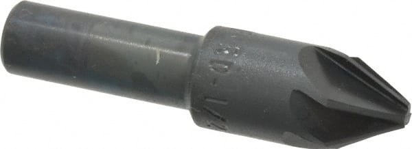 M.A. Ford - 1/2" Head Diam, 3/8" Shank Diam, 6 Flute 60° High Speed Steel Countersink - Exact Tooling
