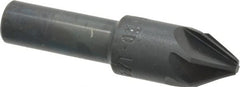 M.A. Ford - 1/2" Head Diam, 3/8" Shank Diam, 6 Flute 60° High Speed Steel Countersink - Exact Tooling