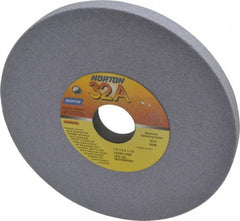 Norton - 7" Diam x 1-1/4" Hole x 1/2" Thick, L Hardness, 80 Grit Surface Grinding Wheel - Aluminum Oxide, Type 1, Medium Grade, 3,600 Max RPM, Vitrified Bond, No Recess - Exact Tooling
