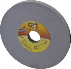 Norton - 7" Diam x 1-1/4" Hole x 1/2" Thick, J Hardness, 100 Grit Surface Grinding Wheel - Aluminum Oxide, Type 1, Fine Grade, 3,600 Max RPM, Vitrified Bond, No Recess - Exact Tooling