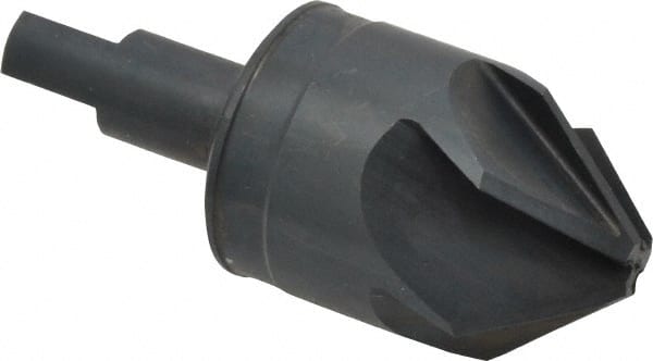 M.A. Ford - 1-1/4" Head Diam, 1/2" Shank Diam, 6 Flute 82° High Speed Steel Countersink - Exact Tooling