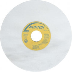 Norton - 8" Diam x 1-1/4" Hole x 1/4" Thick, J Hardness, 60 Grit Surface Grinding Wheel - Aluminum Oxide, Type 1, Medium Grade, 3,600 Max RPM, Vitrified Bond, No Recess - Exact Tooling