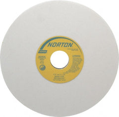 Norton - 8" Diam x 1-1/4" Hole x 1/4" Thick, I Hardness, 80 Grit Surface Grinding Wheel - Aluminum Oxide, Type 1, Medium Grade, 3,600 Max RPM, Vitrified Bond, No Recess - Exact Tooling