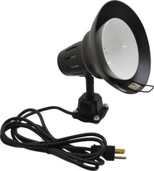Electrix - Direct Mounted, Incandescent, Black, General Purpose Task Light - 100 Watt, 120 Volt, Nonmagnifying - Exact Tooling
