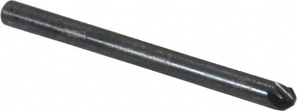 M.A. Ford - 1/8" Head Diam, 1/8" Shank Diam, 6 Flute 90° High Speed Steel Countersink - Exact Tooling