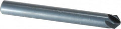 M.A. Ford - 1/4" Head Diam, 1/4" Shank Diam, 6 Flute 100° High Speed Steel Countersink - Bright Finish, 2" OAL, 0.06" Nose Diam, Single End, Straight Shank, Right Hand Cut - Exact Tooling