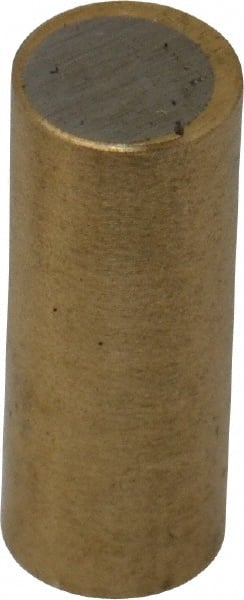 Mag-Mate - 3/16" Diam x 1/2" High, 0.04 Lb Average & 0.08 Lb Max Pull Force, Brass Alnico Shielded Magnet - 800°F Max Operating Temp, 0.018" Wall Thickness - Exact Tooling