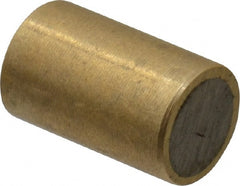 Mag-Mate - 5/16" Diam x 1/2" High, 0.18 Lb Average & 0.35 Lb Max Pull Force, Brass Alnico Shielded Magnet - 800°F Max Operating Temp, 0.032" Wall Thickness - Exact Tooling