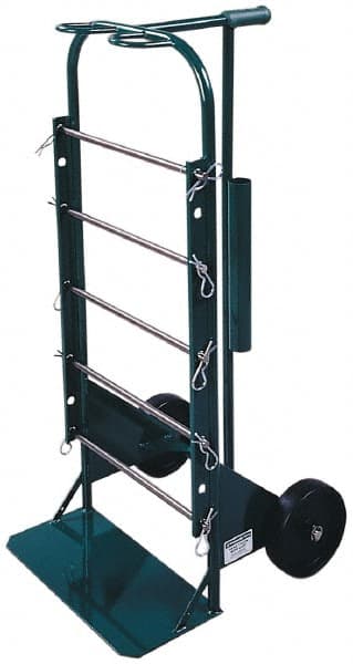 Greenlee - 300 Lb Capacity, 22-1/2" Wide x 23" Long x 47" High Wire Cart - 5 Slot, 15 Spool, Steel - Exact Tooling