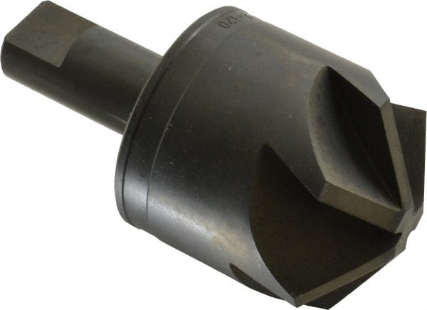 M.A. Ford - 2" Head Diam, 3/4" Shank Diam, 6 Flute 120° High Speed Steel Countersink - Exact Tooling