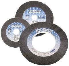 Osborn - 6" OD, 1-1/4" Arbor Hole, Nylon Wheel Brush - 5/16" Face Width, 1" Trim Length, 0.01" Filament Diam, 2,400 RPM - Exact Tooling