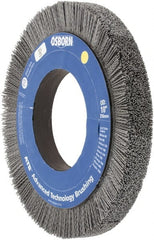 Osborn - 10" OD, 4-1/4" Arbor Hole, Crimped Nylon Wheel Brush - 1" Face Width, 1-1/4" Trim Length, 0.04" Filament Diam, 3,600 RPM - Exact Tooling