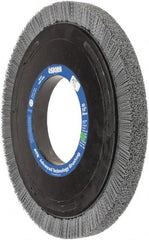 Osborn - 14" OD, 5-1/4" Arbor Hole, Crimped Nylon Wheel Brush - 1" Face Width, 1-1/4" Trim Length, 0.035" Filament Diam, 1,800 RPM - Exact Tooling