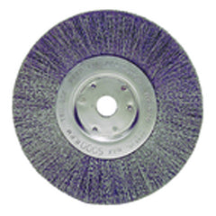 ‎6″ Diameter-1/2″-5/8″ Arbor Hole - Crimped Steel Wire Straight Wheel - Exact Tooling
