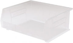 Akro-Mils - 75 Lb. Load Capacity, 14-3/4" Deep, Clear Polymer Hopper Stacking Bin - 7" High x 16-1/2" Wide x 14-3/4" Long - Exact Tooling
