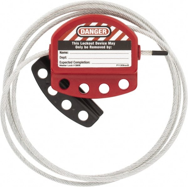 Master Lock - Cable Lockouts Cable Length (Feet): 6 Number of Lockout Points: 4 - Exact Tooling