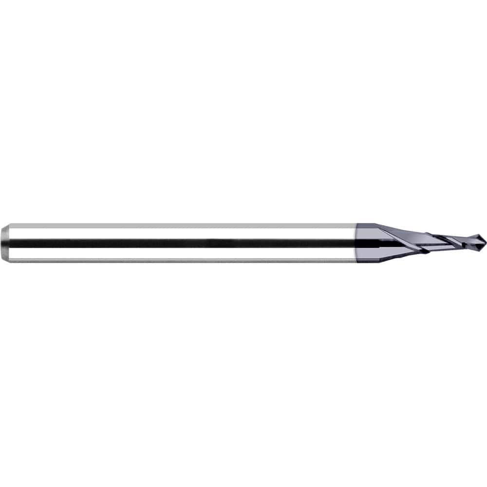 Harvey Tool - 0.02" Body Diam, 82°, 1-1/2" OAL, 2-Flute Solid Carbide Spotting Drill - Exact Tooling
