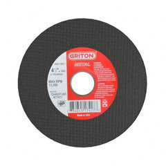 Made in USA - 6" 46 Grit Aluminum Oxide Cutoff Wheel - 1/16" Thick, 5/8" Arbor, 10,186 Max RPM, Use with Circular Saws - Exact Tooling