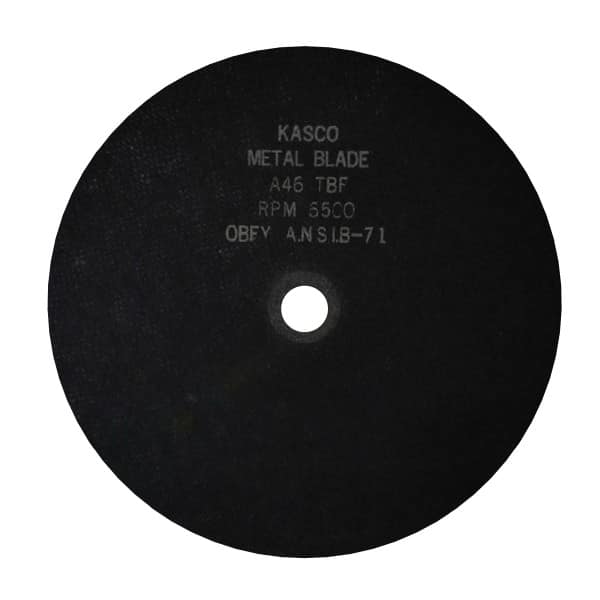 Made in USA - 10" 46 Grit Aluminum Oxide Cutoff Wheel - 1/16" Thick, 5/8" Arbor, 6,500 Max RPM, Use with Chop Saws - Exact Tooling