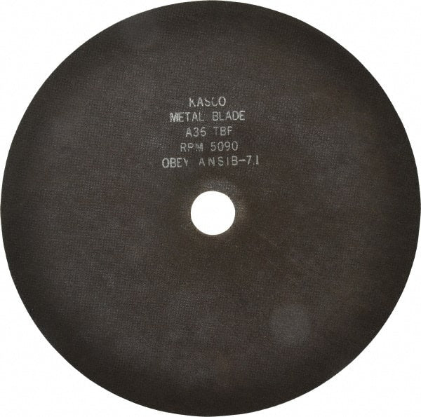 Made in USA - 12" 36 Grit Aluminum Oxide Cutoff Wheel - 1/16" Thick, 1-1/4" Arbor, 5,095 Max RPM, Use with Chop Saws - Exact Tooling