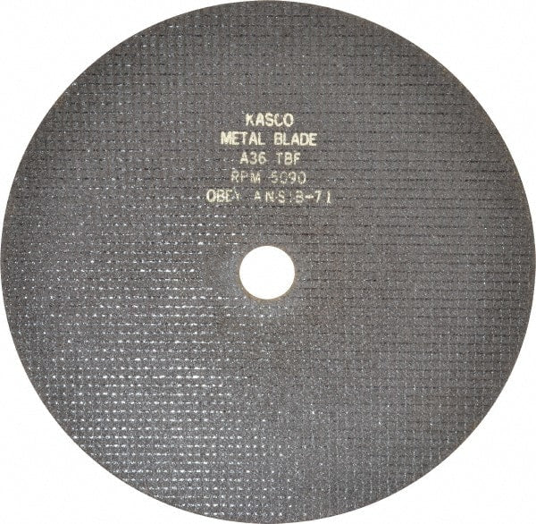 Made in USA - 12" 36 Grit Aluminum Oxide Cutoff Wheel - 3/32" Thick, 1-1/4" Arbor, 5,095 Max RPM, Use with Chop Saws - Exact Tooling